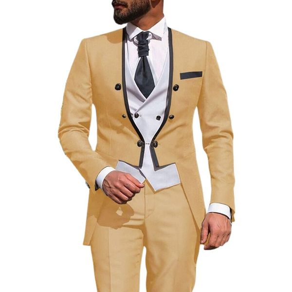 summer men suits wedding groom tuxedos slim fit business casual suit for men 3 piece costume homme, Black;gray
summer men suits wedding groom tuxedos slim fit business casual suit for men 3 piece costume homme, Black;gray