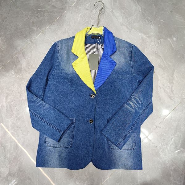 creative lapel neck jackets women denim coats trendy patchwork long sleeve jacket winter luxury outerwear, Black;brown
creative lapel neck jackets women denim coats trendy patchwork long sleeve jacket winter luxury outerwear, Black;brown