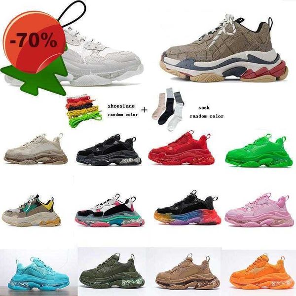 women men triple s shoe dad casual shoes crystal bottom paris 17fw leisure sneakers for vintage old grandpa trainer chaussures size 35 -45
women men triple s shoe dad casual shoes crystal bottom paris 17fw leisure sneakers for vintage old grandpa trainer chaussures size 35 -45