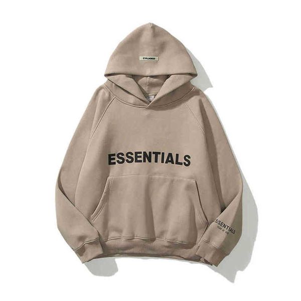 trendy designer essentials hoodies fashion double line hat hooded sweater, Black