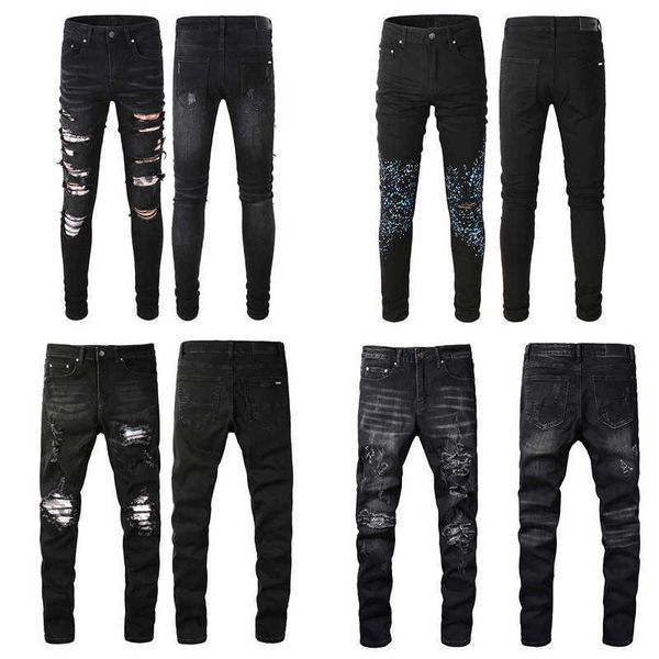 black ripped designer jeans skinny mens fit distressed torn for man rip pants damaged patchwork long zipper distress destroyed denim youth, Blue
black ripped designer jeans skinny mens fit distressed torn for man rip pants damaged patchwork long zipper distress destroyed denim youth, Blue