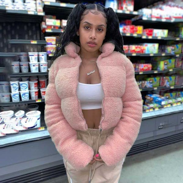 women's down parkas women pink parka plus size teddy cropped zipper padded puffer jacket 2021 winter orange fashion thick warm harajuku, Black
women's down parkas women pink parka plus size teddy cropped zipper padded puffer jacket 2021 winter orange fashion thick warm harajuku, Black