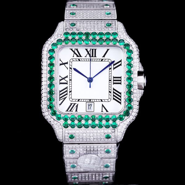 silver cz diamonds watch men luxury watches green bezel roman numerals missfox square automatic eta8215 movement full iced out crystal zirco, Slivery;brown
silver cz diamonds watch men luxury watches green bezel roman numerals missfox square automatic eta8215 movement full iced out crystal zirco, Slivery;brown