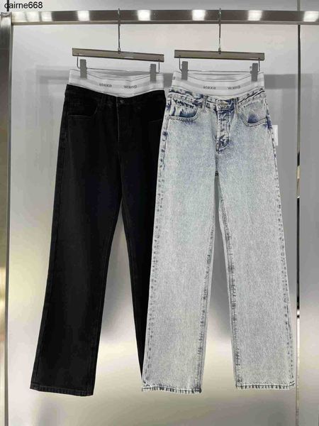 designer women's jeans new letter webbing double waist head washing casual alexanders straight jeans trousers women wangs, Blue
designer women's jeans new letter webbing double waist head washing casual alexanders straight jeans trousers women wangs, Blue