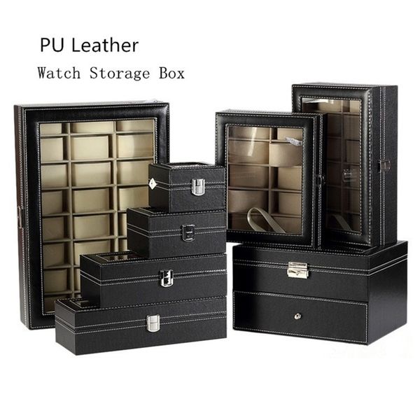 watch boxes cases leather organizer black holder case fashion display jewelry gift 221010, Black;blue
watch boxes cases leather organizer black holder case fashion display jewelry gift 221010, Black;blue