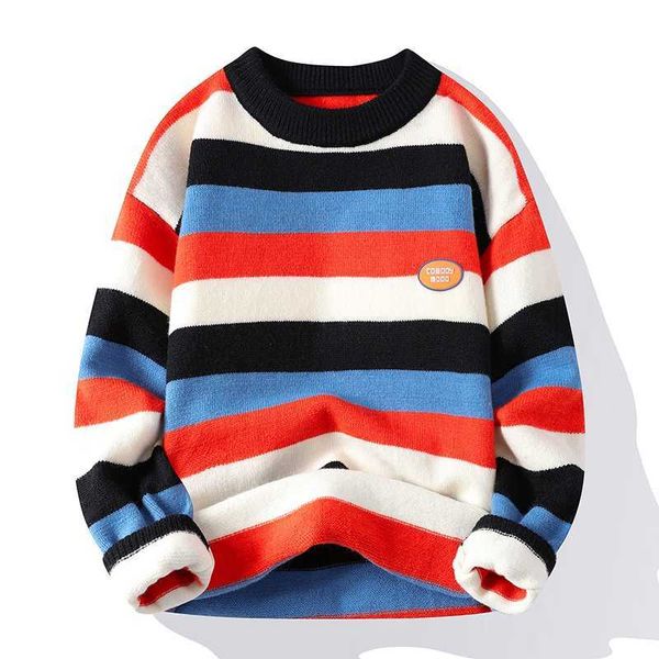 men's sweaters 2022 new winter classic brand striped sweater casual pullovers mens thick warm knitwear pull homme g221010, White;black
men's sweaters 2022 new winter classic brand striped sweater casual pullovers mens thick warm knitwear pull homme g221010, White;black