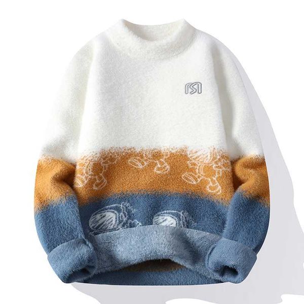 men's sweaters new england style mens thick warm jumper men 2022 fashion personalized trend sweater winter pullover g221010, White;black
men's sweaters new england style mens thick warm jumper men 2022 fashion personalized trend sweater winter pullover g221010, White;black