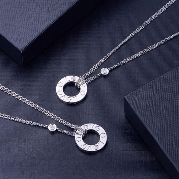 3 colors stainless steel gold necklace love rings pendant classic style designer necklaces white cubic zirconia women 227o, Silver
3 colors stainless steel gold necklace love rings pendant classic style designer necklaces white cubic zirconia women 227o, Silver