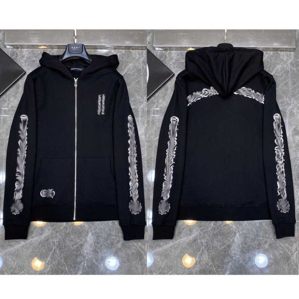 fashion loose mens sweatshirts classic brand ch designer hoodie horseshoe sanskrit print luxury zipper jacket pullover hooded coat s3ph, Black
fashion loose mens sweatshirts classic brand ch designer hoodie horseshoe sanskrit print luxury zipper jacket pullover hooded coat s3ph, Black