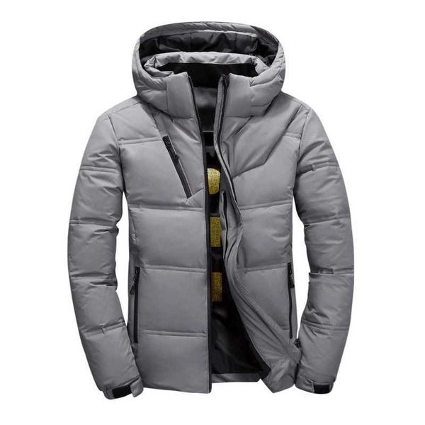 men's down parkas winter warm men jacket coat casual slim fit stand collar hooded thicken white duck parka male zipper g221010, Black
men's down parkas winter warm men jacket coat casual slim fit stand collar hooded thicken white duck parka male zipper g221010, Black