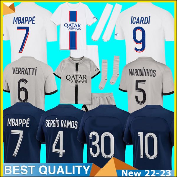 2022 2023 soccer jerseys mbappe 7 hakimi sergio ramos 21 22 23 maillots football shirt men kids kit set with socks uniform, Black;yellow
2022 2023 soccer jerseys mbappe 7 hakimi sergio ramos 21 22 23 maillots football shirt men kids kit set with socks uniform, Black;yellow