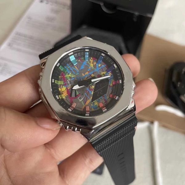 iced out watch men's sport digital watch alloy large dial detachable assembled led automatic hand lamp waterproof oak gm2100 watch, Slivery;brown
iced out watch men's sport digital watch alloy large dial detachable assembled led automatic hand lamp waterproof oak gm2100 watch, Slivery;brown