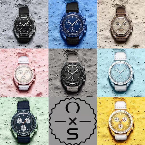 moonswatch bioceramic planet moon quarz watch mission to mercury 42mm full function chronograph luxury mens ladies couple joint name wristwa, Slivery;brown
moonswatch bioceramic planet moon quarz watch mission to mercury 42mm full function chronograph luxury mens ladies couple joint name wristwa, Slivery;brown