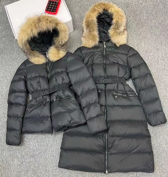 winter hooded down jackets for women fox fur trim designer parkas warm coat appliques windproof, Black
winter hooded down jackets for women fox fur trim designer parkas warm coat appliques windproof, Black