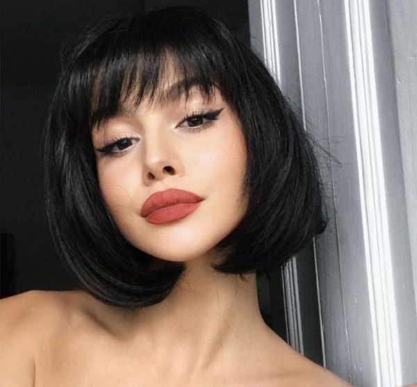 full machine made wigs short bob brazilian human hair none lace front wigs for woman 14 inch, Black;brown
full machine made wigs short bob brazilian human hair none lace front wigs for woman 14 inch, Black;brown