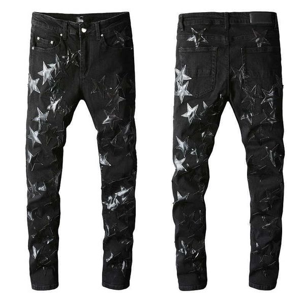 mens jeans for guys rip slim fit skinny pants star patches wearing biker denim stretch cult black stretch moto male trendy long straight, Blue
mens jeans for guys rip slim fit skinny pants star patches wearing biker denim stretch cult black stretch moto male trendy long straight, Blue