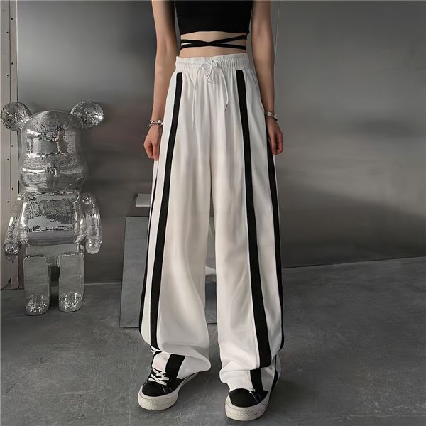 women's pants s summer casual white women korean fashion streetwear stripe straight black sweatpants high waist vintage grunge y2k trou, Black;white
women's pants s summer casual white women korean fashion streetwear stripe straight black sweatpants high waist vintage grunge y2k trou, Black;white