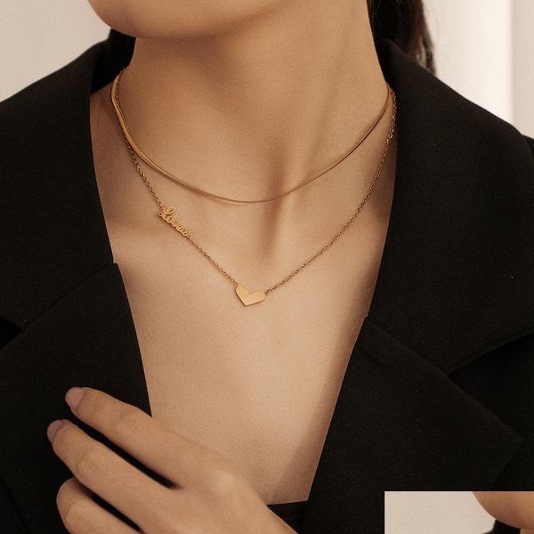 pendant necklaces necklace for women fashin love stainless steel long gold dainty heart pendant statement couple gift her jewelry dr dhtu4, Silver
pendant necklaces necklace for women fashin love stainless steel long gold dainty heart pendant statement couple gift her jewelry dr dhtu4, Silver