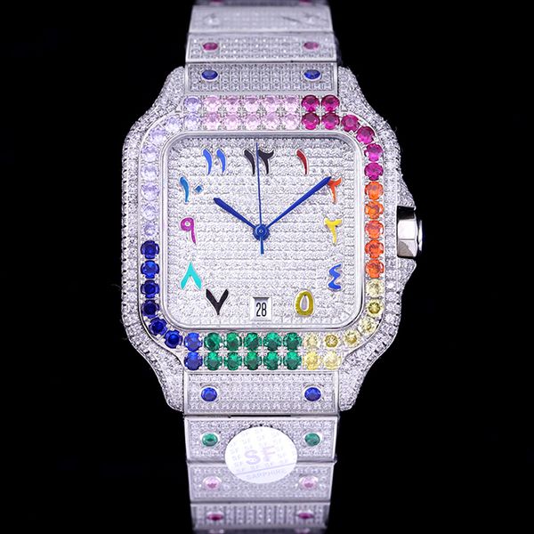 silver cz diamonds watch men luxury watches rainbow bezel arabic numerals missfox square automatic eta8215 movement full iced out wristwatch, Slivery;brown
silver cz diamonds watch men luxury watches rainbow bezel arabic numerals missfox square automatic eta8215 movement full iced out wristwatch, Slivery;brown