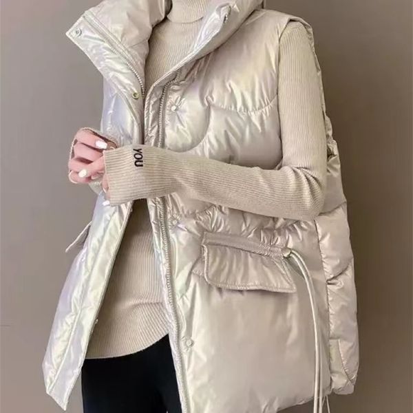 womens vests autumn elegant women stand collar cotton padded vest winter warm female sleeveless jacket solid casual fashion coat vests 22101, Black;white
womens vests autumn elegant women stand collar cotton padded vest winter warm female sleeveless jacket solid casual fashion coat vests 22101, Black;white
