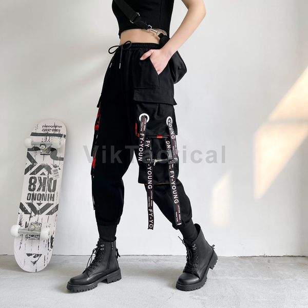 women's pants cargo harem fashion punk pockets jogger trousers with chain harajuku elastics high waist streetwear l221011, Black;white
women's pants cargo harem fashion punk pockets jogger trousers with chain harajuku elastics high waist streetwear l221011, Black;white