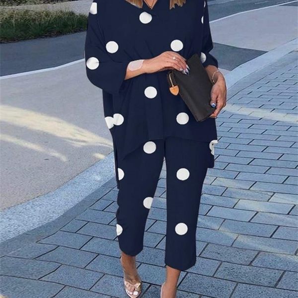 women's two piece pants zanzea bohemian summer polka dots printed holiday matching sets long sleeve o-neck high low blouse femme fashio, White
women's two piece pants zanzea bohemian summer polka dots printed holiday matching sets long sleeve o-neck high low blouse femme fashio, White