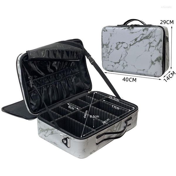 Cosmetic Bags 2022 Professional Makeup Bag Women Case Leather Female Korean Make Up Box Large Capacity Travel Wash