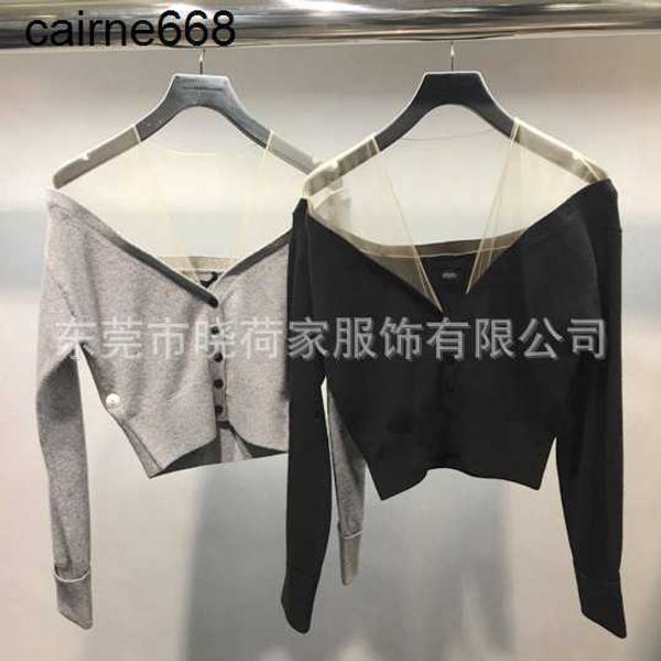 women's hoodies sweatshirts aw dawang classic autumn and winter mesh perspective stitching off shoulder sweater v-neck short sweater, Black
women's hoodies sweatshirts aw dawang classic autumn and winter mesh perspective stitching off shoulder sweater v-neck short sweater, Black