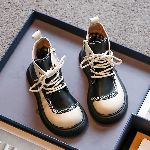 boots kids fashion casual boys and girls lace up leather panels versatile spring fall new child ankle court style l221011, Black;grey
boots kids fashion casual boys and girls lace up leather panels versatile spring fall new child ankle court style l221011, Black;grey