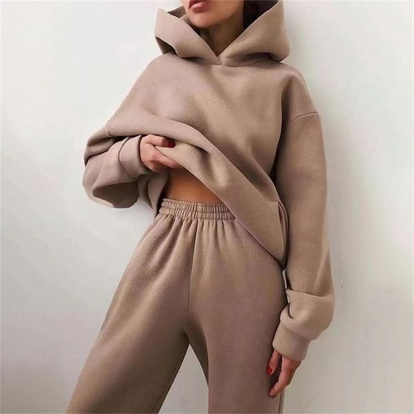 women's two piece pants women sets tracksuit autumn casual solid long sleeve hoodie sweatshirts female fashion oversized trouser suits, White
women's two piece pants women sets tracksuit autumn casual solid long sleeve hoodie sweatshirts female fashion oversized trouser suits, White