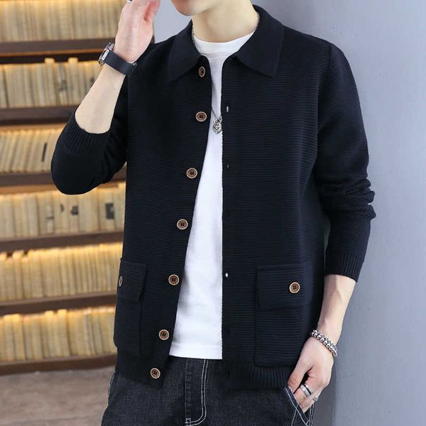 men's sweaters 2022 new autumn casual solid knitted male cardigan designer homme sweater slim fitted warm clothing g221010, White;black
men's sweaters 2022 new autumn casual solid knitted male cardigan designer homme sweater slim fitted warm clothing g221010, White;black