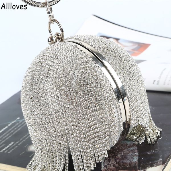 sliver diamonds rhinestone round ball evening handbags for women sparkly crystals fashion mini tassels clutch bag ladies ring handbag round, Black
sliver diamonds rhinestone round ball evening handbags for women sparkly crystals fashion mini tassels clutch bag ladies ring handbag round, Black