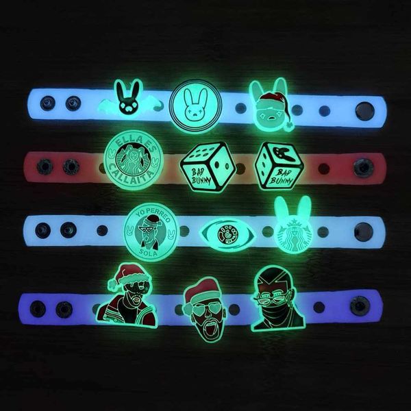 shoe parts accessories colorful promotional custom glowing in the dark pvc wristband bracelets bangles for kids, White;pink
shoe parts accessories colorful promotional custom glowing in the dark pvc wristband bracelets bangles for kids, White;pink