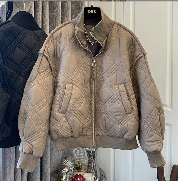women's down parkas western style rhombus stand collar cotton-padded clothes fashion retro casual jacket parker women's loose chic, Black
women's down parkas western style rhombus stand collar cotton-padded clothes fashion retro casual jacket parker women's loose chic, Black
