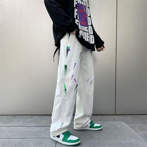 women's pants s ink splash wide leg high street men' vintage distressed jeans autumn straight mopping 221011, Black;white
women's pants s ink splash wide leg high street men' vintage distressed jeans autumn straight mopping 221011, Black;white