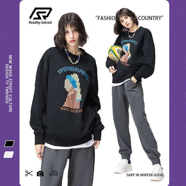 designer men's clothing autumn and winter 2022 mosaic block printed sweater ins loose round neck for men and women crewneck sweatshirt, Black
designer men's clothing autumn and winter 2022 mosaic block printed sweater ins loose round neck for men and women crewneck sweatshirt, Black