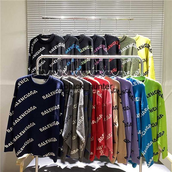 men's sweaters balencaigass designer new fashion brand fashion brand knitted sweater autumn winter round neck letter jacquard men women, White;black
men's sweaters balencaigass designer new fashion brand fashion brand knitted sweater autumn winter round neck letter jacquard men women, White;black