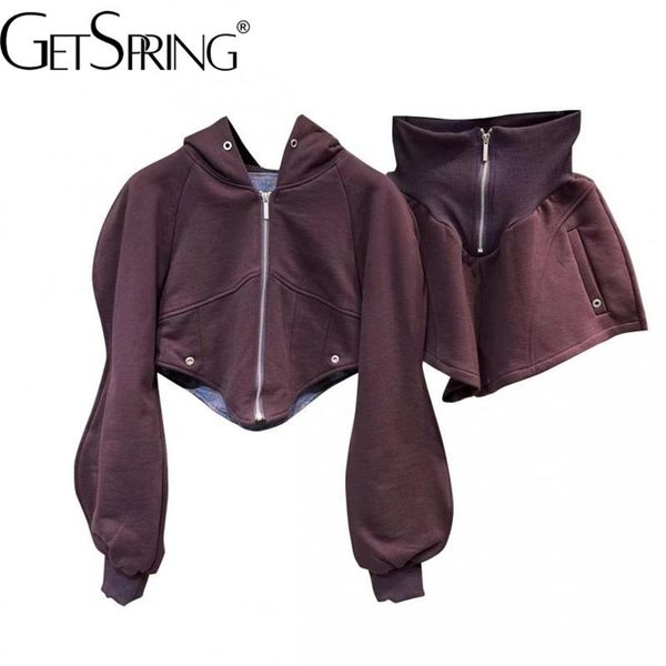 womens two piece pants getspring women shorts sets autumn hooded long sleeve zipper sweater cardigan with high waist shorts two piece sets 2, White
womens two piece pants getspring women shorts sets autumn hooded long sleeve zipper sweater cardigan with high waist shorts two piece sets 2, White