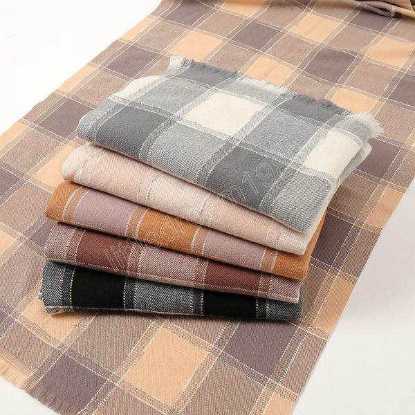 fashion scarves design winter cashmere hijab scarf luxury ombre plaid fringe pashmina stole thick blanket shawls and wraps, Blue;gray
fashion scarves design winter cashmere hijab scarf luxury ombre plaid fringe pashmina stole thick blanket shawls and wraps, Blue;gray