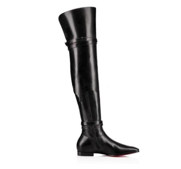 leisure baita banquet wedding women's high boots sole red black calfskin leather frosted knee length pointed fashion women's party
leisure baita banquet wedding women's high boots sole red black calfskin leather frosted knee length pointed fashion women's party