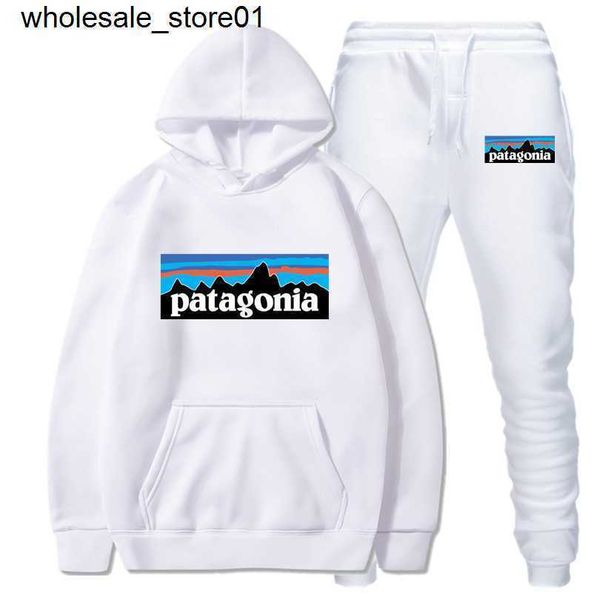 new men's tracksuits designer patagoniass printed sweater set plush thickened hooded sweater warm set, Gray
new men's tracksuits designer patagoniass printed sweater set plush thickened hooded sweater warm set, Gray