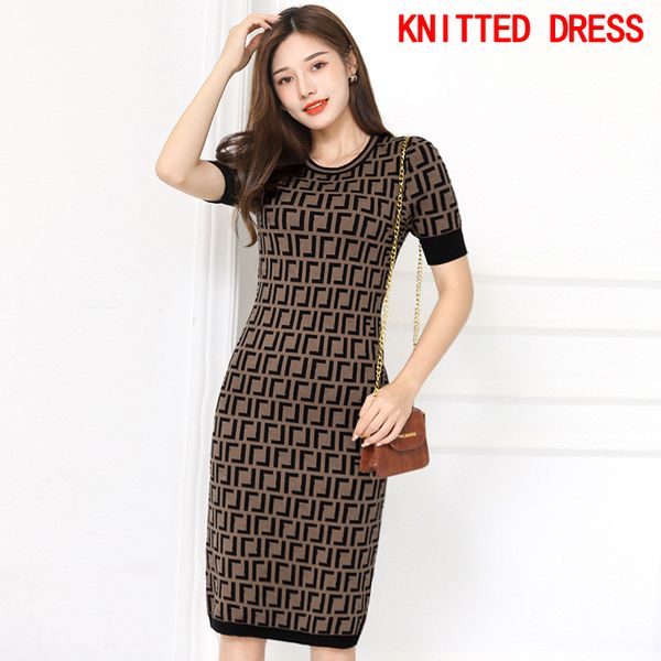 womens runway dress full letters relief knitted one-piece short sleeve fashion design brown color short skirts charm ladies slim fit dresses, Black
womens runway dress full letters relief knitted one-piece short sleeve fashion design brown color short skirts charm ladies slim fit dresses, Black