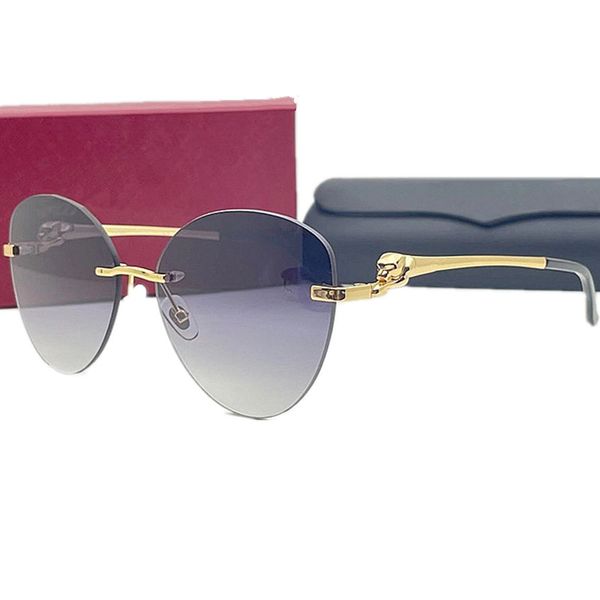 luxury desi cateye rimless sunglasses uv400 for women leopard gold carved titanium hd gradient lenses 58-19-140 for prescription goggles s02, White;black
luxury desi cateye rimless sunglasses uv400 for women leopard gold carved titanium hd gradient lenses 58-19-140 for prescription goggles s02, White;black