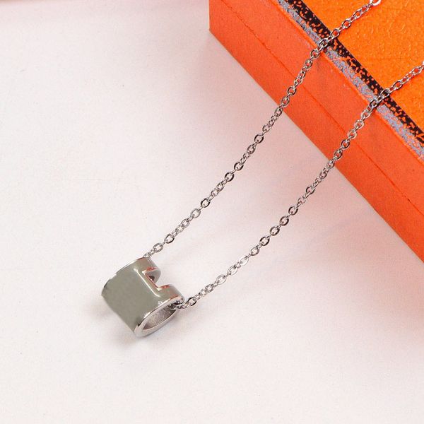 h letter necklace name pendant chain titanium steel inlaid color resin sweater chain suitable for men and women plated 18k gold fadeless, Silver
h letter necklace name pendant chain titanium steel inlaid color resin sweater chain suitable for men and women plated 18k gold fadeless, Silver