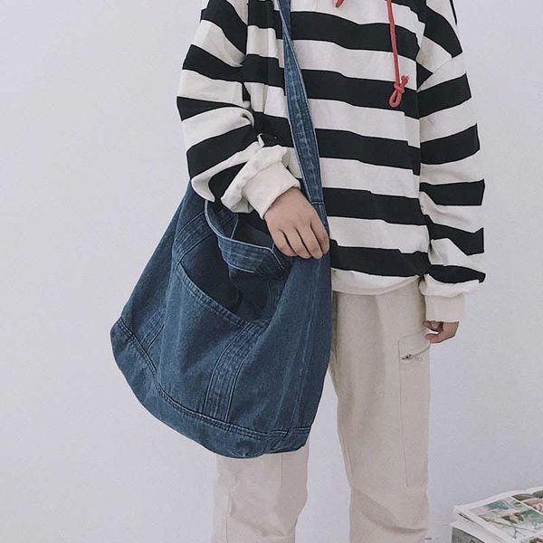 shopping bags denim bag large capacity single shoulder messenger bag korean handbag student canvas women's bag 220906
shopping bags denim bag large capacity single shoulder messenger bag korean handbag student canvas women's bag 220906