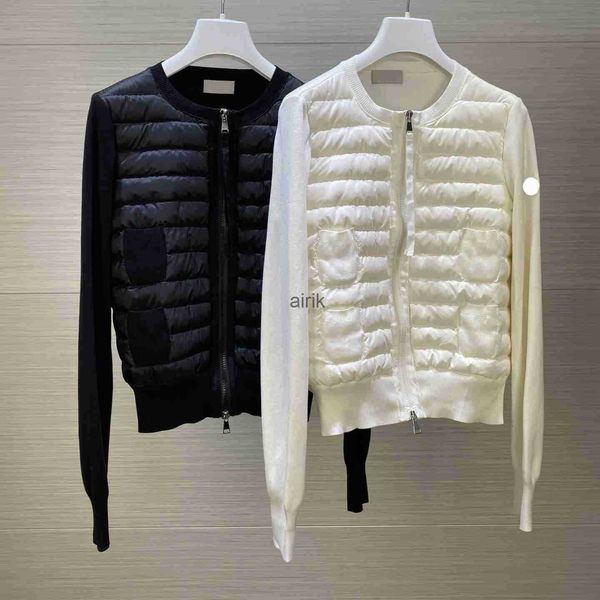 designer french maya women's down jacket luxury brand four-pocket knitted panel women's parka french brand embroidered badge, Black
designer french maya women's down jacket luxury brand four-pocket knitted panel women's parka french brand embroidered badge, Black