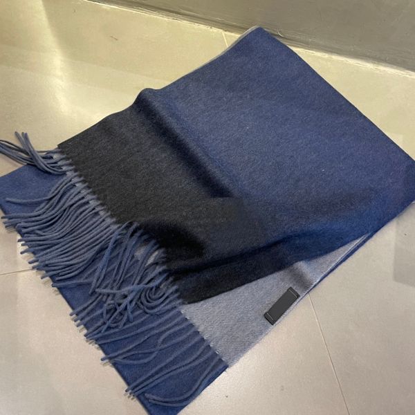 blue black cashmere shawl scarf winter warm wrap long for women men, Blue;gray