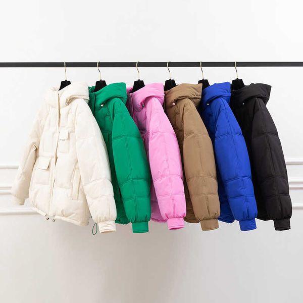 women's down parkas 2022 women short jacket winter thick hooded cotton padded coats female korean loose puffer parkas ladies oversize o, Black
women's down parkas 2022 women short jacket winter thick hooded cotton padded coats female korean loose puffer parkas ladies oversize o, Black