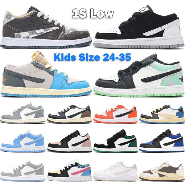 jump 1 1s low kids shoes boy girls 2022 baby sneakers basketball shoes diamond vintage grey unc travis scotts children chaussures enfants si, Black
jump 1 1s low kids shoes boy girls 2022 baby sneakers basketball shoes diamond vintage grey unc travis scotts children chaussures enfants si, Black