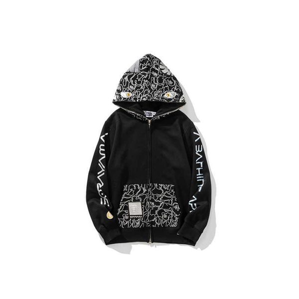 chaozhou brand beii apes shark head empty mountain foundation famous sweatshirt mens and womens zipper coat youth loose top, Black
chaozhou brand beii apes shark head empty mountain foundation famous sweatshirt mens and womens zipper coat youth loose top, Black